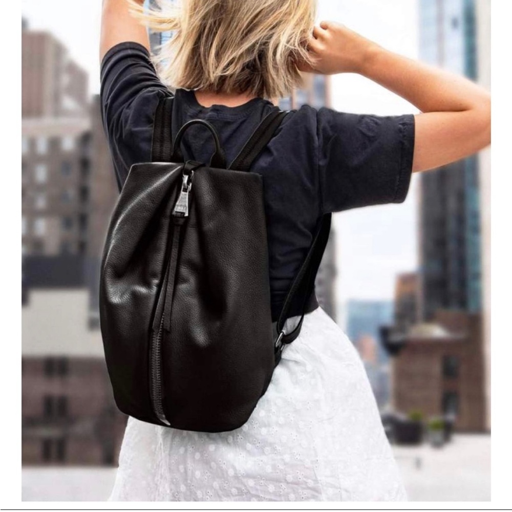 ⭐️ Aimee Kestenberg Tamitha Backpack Black Soft Pebbled Leather Silver Hardware